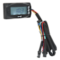 Miniatyrbild 6 av 8: 4 i 1 motorcykel termometer Motorolja Temp Spänning Tid LCD Digital Display DC12V Universal M14x1,5