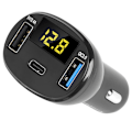 Miniatyrbilde 6 av 8: 5V/2,4A QC3.0 Dobbel USB Hurtig Ladestasjon Billader Sigaretttenner Adapter Universal