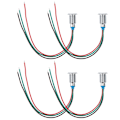 Miniatyrbillede 2 af 8: 4 sæt fortrådsede runde LED-lys Mini Common Anode 2 Farveindikatorlamper 10 mm 110220V (rød og grøn)