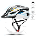 Miniatyrbillede 5 af 8: EPS Integreret Unisex Cykelhjelm Hovedbeskytter Cykeleudstyr Tilbehør Sort Hvid