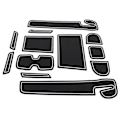 Miniatyrbild 3 av 8: 12PCS främre konsollinermattor set svart vit flexibel ersättning för Suzuki Swift 2018-2020