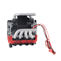 Miniatyrbilde 4 av 8: V8 1/10 RC Simulert Motordeksel Kjøler Motorvifte Universal Tilbehør for Trx4/scx10/scx10II