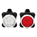 Pikkukuva 8 / 8: 650mA USB Ladattava LED-Pyörän Etu- ja Takavalon Turvavaroitusvalo (Punainen ja Valkoinen Sarja)