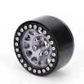 Pikkukuva 5 / 8: 4 kpl 1:10 RC-kiipeilyauton metallipyörän navat auton renkaat sopivat Axial SCX10 / SCX10II / 90046 / 90047 Musta ja hopea