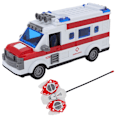 Miniatyrbild 1 av 8: Fjärrkontroll Ambulans Barnleksaker Fyrvägs med lampor Fjärrkontroll Ambulans Pojke Simuleringsmodell Leksaksbil