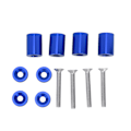 Miniatyrbillede 1 af 8: Bil aluminiumlegering Motorhjelm Ventilation Spacer Riser Passer til 6 mm motor (blå)