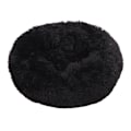 Miniatyrbillede 6 af 8: Husdyrseng Multifunktionel Sød Rund Varmt Behagelig Blød Pels Vaskbar Kattesengsmåtte til Katte Hunde Kæledyr Sort Ydre Diameter 50 cm/19,7 tommer
