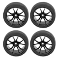 Pikkukuva 7 / 8: 4ST RC-auton renkaat Vahva iskunvaimennus Universaali sopiva TAMIYA TT01 TT02 XV01 XV02 HSP 94123 94122 1/10 Kaukosäätimellä ohjattavat autot Musta