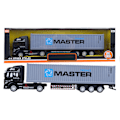 Miniatyrbillede 1 af 8: 1:48 Legering Container Truck Model Legetøj Højsimulering Børnebil Legetøj Køretøjer Grå Container Truck Model