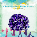 Miniatyrbilde 2 av 8: Cheerleader Aerobics Pom Poms Pompoms for dansfest Skolidrottstävling (sølvlilla)