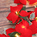 Miniatyrbild 7 av 8: LED Flower String Light 2m konstgjord röd blomma Fairy String Light för gräsmatta trädgård