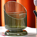 Miniatyrbild 7 av 8: Sminkborsthållare Organizer Plast Transparent Rund Sminkborste Förvaringshållare Cup för Penna Grön Fri storlek