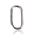 Miniatyrbilde 1 av 8: 100 stk rustfritt stål ovale splittringer Svingbar Snap fiskeutstyrkontakt (10x19mm)
