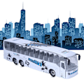 Miniatyrbillede 6 af 8: 1:50 Simuleringsmodel af Transit Bus Legetøj Legering Træk Tilbage Bus Legetøj med Lys og Musik til Børn (Hvid)