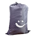 Miniatyrbillede 1 af 8: Vasketøjstaske Nylon Træk snor Cylinder til husholdningsrejser Beskidt tøj Dyne Bøger Opbevaring Mørkegrå Smilende ansigt