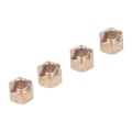 Miniatyrbild 3 av 8: 4st Mässing Guld Hex-navskoppling Lättvikts RC-navadapter Slitstark hjuldriven hexnavadapter för 1/18 1/24 RC-bil