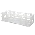 Miniatyrbilde 6 av 8: 30 mm x 21 hull plastprøverørstativ Montering Avtakbar prøverørsholder for laboratorium