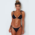 Miniatyrbillede 1 af 3: Bikini Set med Stropper og Push-up XL Sort
