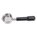 Pikkukuva 1 / 8: 58 mm 3-korvainen Bottomless Portafilter Kahvi Bottomless Portafilter Barsetto Kahvikoneelle C2 Muovi Musta