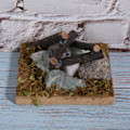 Miniatyrbillede 6 af 8: Dukkehust Miniatyr Have Scene Bål Træ Simuleret Bål Model Legetøjs Tilbehør Bål