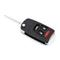Miniatyrbild 1 av 8: 3 Panic Button Vikbar fjärrkontroll Flip Shell Key Fob Case Cover Passar för CHRYSLER 300 2005-2007