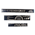 Miniatyrbilde 1 av 8: PCB-linjal for ingeniører Multifunksjonell 3 størrelser Standardskala linjal for elektroniske ingeniører