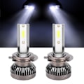 Miniatyrbilde 7 av 8: 2 stk Mini H7 LED DOB Pære Vanntett Selvoppvarmet Varmespredning Frontlys 6000LM 6000k Tåkelys