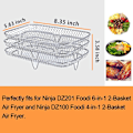 Miniatyrbillede 8 af 8: Dobbelt Airfryer Stativ kompatibelt med Ninja Multi-lags Dehydrator Stativ 304 Rustfrit Stål Dobbelt Airfryer Stativ Airfryer Tilbehør