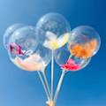 Miniatyrbilde 3 av 8: 10 stk selvlysende ballonger tykkere eksplosjonssikre gjenbrukbare klare lysballonger for festbryllup 36 tommer