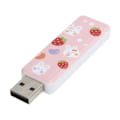 Miniatyrbilde 5 av 8: U Disk PushPull USB2.0 Minnebrikke Bil Minnepenn Datatilbehør Jordbær Kaninmønster (64GB)