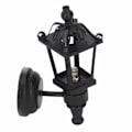 Miniatyrbillede 3 af 8: Skala 1:12 Dukkehuss Vægslampe Sort Simuleret Miniature LED Vægslampe Dukkehuss Havedekoration