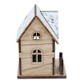 Miniatyrbillede 5 af 8: Dukkehust Jul LED-lys Træhus DIY Lysende Miniature Dukkehust Julepynt Tilbehør