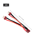 Pikkukuva 4 / 8: T-liitin Lipo RC -akkupaketin rinnakkaisadapteriliitin 1 naaras 2 uros 14AWG-kaapeli