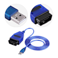 Miniatyrbild 3 av 8: Bil OBD2 USB Kabel Scanner Scan Tool för KKL 409.1 Blue