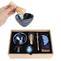 Miniatyrbilde 2 av 8: Bærbar japansk keramisk tesett med tebrett i bambus, serviceutstyr for te-seremonitilbehør