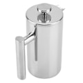 Miniatyrbilde 5 av 8: Dobbelvegget kaffekanne i rustfritt stål fransk presse tekanne med filter (1000 ml)