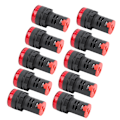 Miniatyrbillede 7 af 8: 10 stk AD16-22DS Høj lysstyrke Rød LED-signallampe LED-indikatorlampe til signalindikering AC/DC110V