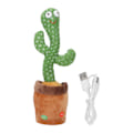 Miniatyrbillede 1 af 8: Sød elektrisk kaktus plysjlegetøj Sjov Twist Dance Optagelse Legetøj Cactus plysjlegetøj
