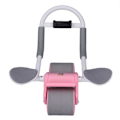Miniatyrbillede 8 af 8: Abdominalrulle Træningshjul Automatisk Tilbagefjedrende Abdominalrulle med Telefonholder til Gravide Kvinder Rosa
