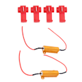 Miniatyrbilde 5 av 8: 2 stk 50W LED Dekoder 8Ω Lastmotstand Canbus Feilfri Kanseller for Frontlys Tåkelys DRL