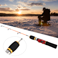 Miniatyrbilde 6 av 8: 52 cm isfiskespø To seksjoner Tre styring FRP Fiber Materiale Tilbehør