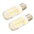Miniatyrbilde 7 av 8: 2 ST E12 Dimbar LED-lampe PC 52LEDs 5W 100‑130V LED-lysestake for takviftelys Saltlampe Varmt lys