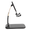 Miniatyrbillede 8 af 8: Justerbar Bordmobiltelefon Tablet Stand Webcast Online Kurser Telefonholder Sort (Zinklegering)