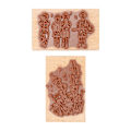 Miniatyrbilde 1 av 8: Tre Stempel Glatt Overflate Komfortable Dekorative Trestempler for Scrapbook Planlegger Brev DIY Håndverkskortlaging