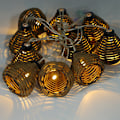 Miniatyrbild 8 av 8: 10st Rottinglampor Strängljus LED Rottingbollar Fairy Lights Bröllop Heminredning