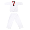 Miniatyrbilde 4 av 8: Taekwondo-drakt Stripete modell Polyester Bomull med Belte Kampsport Treningsklær for Nybegynnere Utøvere Trening L