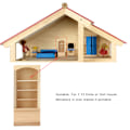 Miniatyrbillede 7 af 8: 1:12 Dukkehustræbogreol Model til Dukker DIY Dukkehussmøbler Tilbehør Bogreol