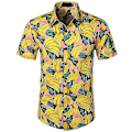 Pikkukuva 1 / 3: Havaijilainen Rantajuhla Slim Fit Keltainen Aloha-paita