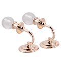 Miniatyrbillede 1 af 8: 2 stk. Alloy Væghængt Lampe Model Dekoration Display Lampe til 1:12 Dukkehuse Tilbehør