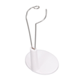 Miniatyrbillede 2 af 8: 1/6 Dukkestads i plast i rustfrit stål Salon dukkestands holder til 12 tommer lang dukke hvid